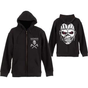 Image of Iron Maiden - Eddie Axe Unisex Small Zipped Hoodie - Black