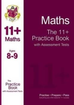 Image of 11+ Maths Practice Book with Assessment Tests Ages 8-9 for Gl and Other Test Providers Hardback