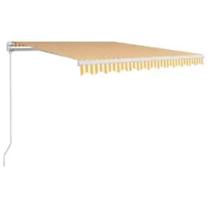 Image of Vidaxl Manual Retractable Awning 300X250cm - Yellow And White