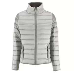 Image of SOLS Womens/Ladies Ride Padded Water Repellent Jacket (M) (Metal Grey)