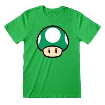 Image of Super Mario - 1-UP Mushroom Unisex XX-Large T-Shirt - Green