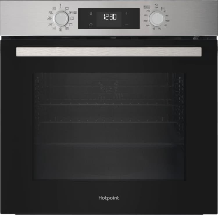 Image of Hotpoint Class 2 HO 278P X UK Built In Electric Single Oven with Pyrolytic Cleaning - Silver - A++ Rated