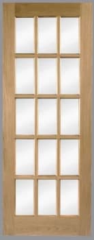 Image of Wickes Hexham Internal Glazed Oak Veneer Door - 1981 x 686mm