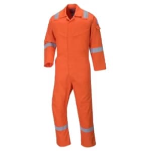 Image of Biz Flame Mens Aberdeen Flame Resistant Coverall Orange 38" 32"