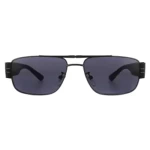 Image of Rectangle Matte Gunmetal Grey Gradient Sunglasses