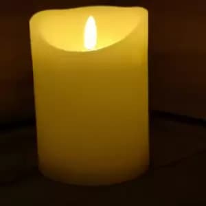 Image of 12.5cm Premier Christmas Cream Flickerbright Candle with Timer