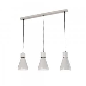 Image of Linear Ceiling Pendant 3L 3 x E27 Max 40W, White, Black
