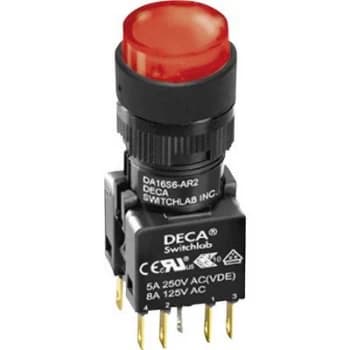 Image of DECA ADA16S6 MR1 B2GR Pushbutton 250 V AC 5 A 1 x OffOn IP65 momentary