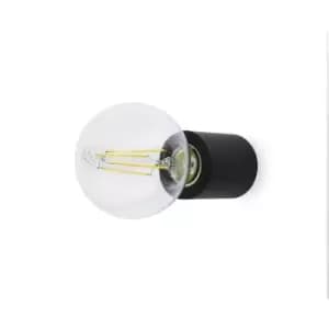 Image of Ten 1 Light Indoor Candle Wall Ceiling Light Black E27