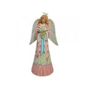 Image of Angel with Easter Lilies and Doves Figurine
