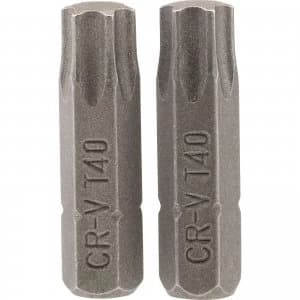Image of Draper Torx Screwdriver Bits T40 25mm Pack of 2