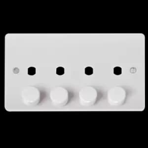 Image of MODE 4 GANG DOUBLE DIMMER PLATE & KNOBS