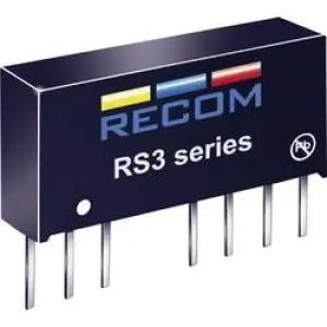 Image of RECOM RS3 243.3S RS3 243.3S 3W DCDC Converter RS3 243.3S 18 36 Vdc 3.3 Vdc 600 mA 3 W