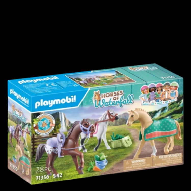 Image of PLAYMOBIL Playmobil Horses of Waterfall 3 horses: Morgan, Quarter Horse & Shagya Arab 71356 71356