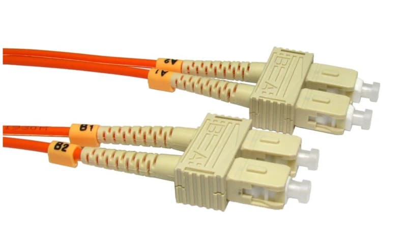 Image of Cables Direct 10m OM2 Fibre Optic Cable, SC - SC (Multi-Mode)