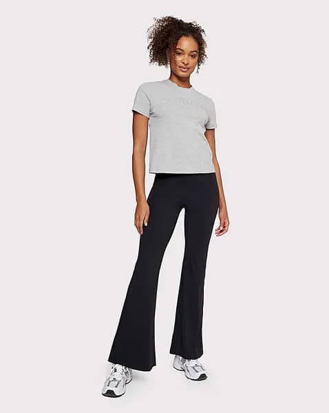 Image of Chelsea Peers Chelsea Peers Flared Leggings Black Female 10 HW07501