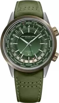 Image of Raymond Weil Watch Freelancer GMT Worldtimer Green