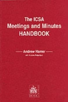 Image of The Icsa Meetings and Minutes Handbook by Andrew Hamer and Institute of Chartered Secretaries and Administrators Book