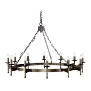 Image of 12 Bulb Chandelier Hanging Pendant LIght Old Bronze LED E14 60W Bulb