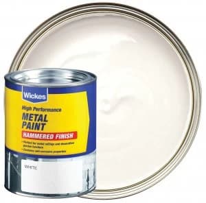 Image of Wickes Metal Paint - Hammered White 750ml