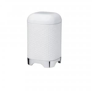 Image of Lovello White Geometric Kitchen Canister White