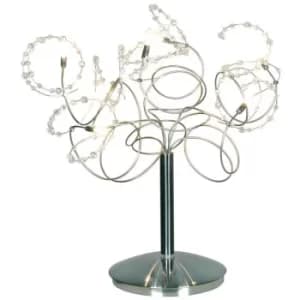 Image of Linea Verdace Bead Table Lamp Satin Nickel