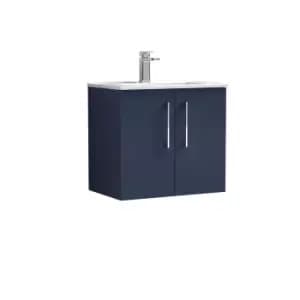 Image of Nuie Arno 600mm Wall Hung 2 Door Vanity & Basin 2 Electric Blue