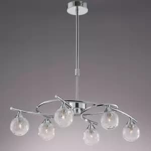 Image of Lotto 6-Light Pendant Lamp Chrome