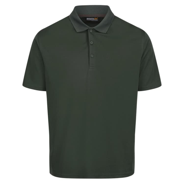 Image of Regatta Professional Mens Moisture Wicking Polo Shirt in Dark Green Size: XS Dark Green Male XS