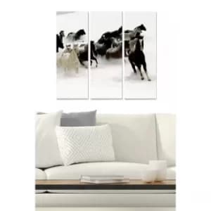Image of MDFFTR1018 Multicolor Decorative MDF Painting (3 Pieces)