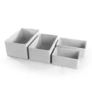 Image of Paper & Cotton Closet Storage Boxes - Set of 4 White M&W