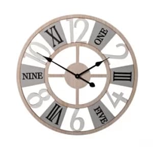 Image of Hometime Metal & MDF Wall Clock 60.4cm