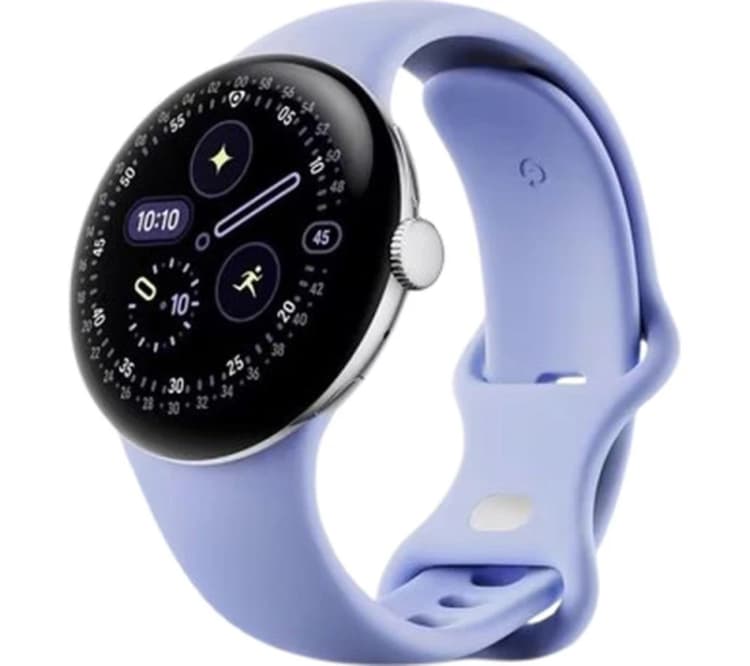 Image of Google Pixel Watch 4 WiFi - Silver Aluminium Case with Iris Active Band, 41 mm, Blue,Silver/Grey 840353933811
