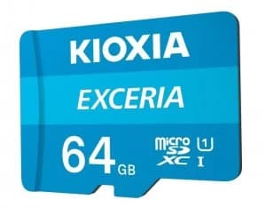 Image of Kioxia 64GB Exceria U1 Class 10 microSD