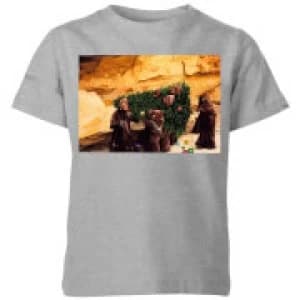 Image of Star Wars Jawas Christmas Tree Kids Christmas T-Shirt - Grey - 5-6 Years