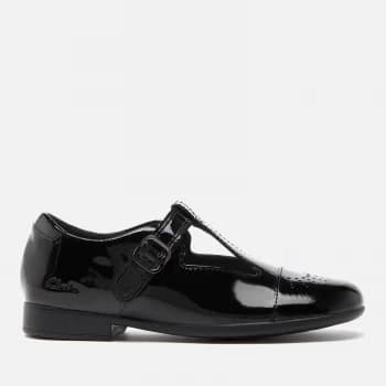 Image of Clarks Scala Spirit Kids School Shoes - Black Patent - UK 10 Kids