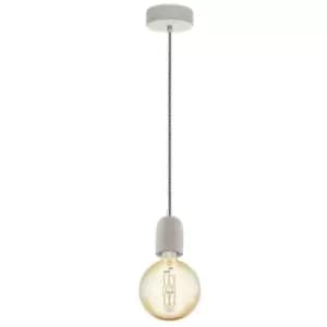 Image of Eglo Yorth Slim Pendant Ceiling Light Grey