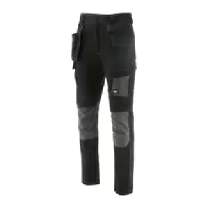 Image of Caterpillar Mens Essentials Stretch Work Trousers (34R) (Black/Dark Shadow)