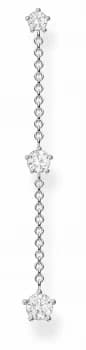 Image of Thomas Sabo Silver Single Stud Drop Earring White Stones Jewellery