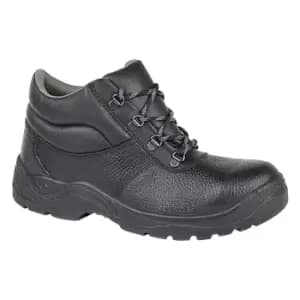 Image of Grafters Mens Padded Collar D-Ring Chukka Safety Boots (4 UK) (Black)