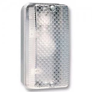 Image of Eterna 100W IP65 BC B22d Aluminium Base Polycarbonate Diffuser Bulkhead