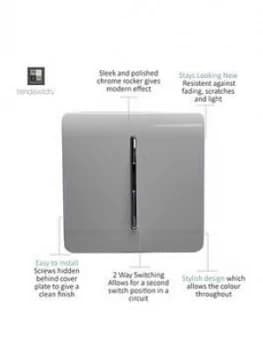 Image of Trendiswitch 1G 2W 10 Amp Light Switch Light Grey