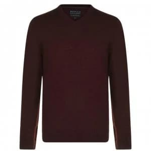 Image of Howick Howick Arlington V Neck Jumper - Burg Marl