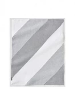 Image of Silver Cross Grey Stripe Knit Blanket