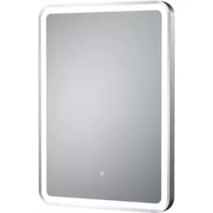 Image of Silver Framed Bathroom Mirror with Touch Sensor 700mm h x 500mm w - Hudson Reed
