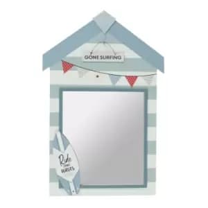 Image of Surf's Up Beach Hut Wall Mirror