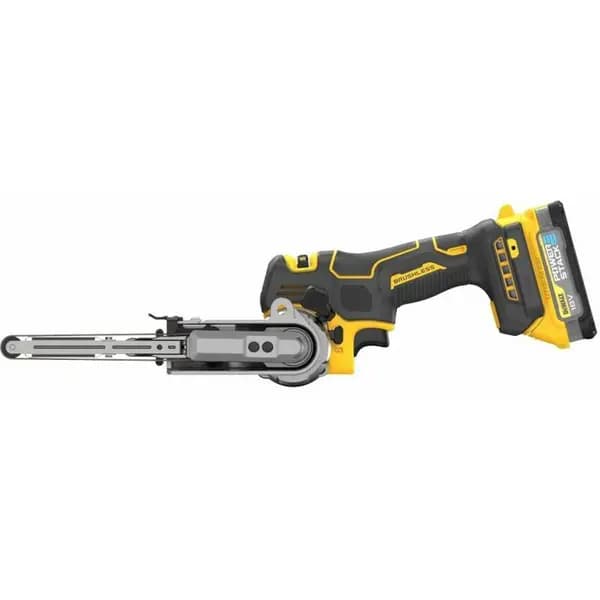 Image of DEWALT DCM200 18v XR Cordless Brushless Belt Sander DCM200E2T Batteries: 1 x 1.7ah Li-ion Powerstack