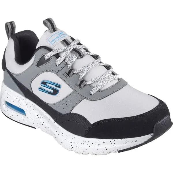 Image of Skechers Mens Skech-Air Court Retro Yatton Comfort Trainers UK Size 7 (EU 41) Grey/Multi SKE2273-GYMT-7