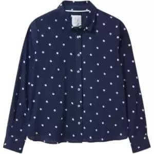Image of Crew Clothing Womens Valerie Shirt Navy Spot 18