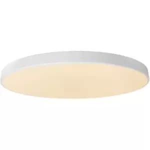 Image of Lucide Unar Modern Flush ceiling light - Ø80cm - LED Dim. - 1x80W 2700K - 3 StepDim - White
